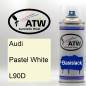 Preview: Audi, Pastel White, L90D: 400ml Sprühdose, von ATW Autoteile West.